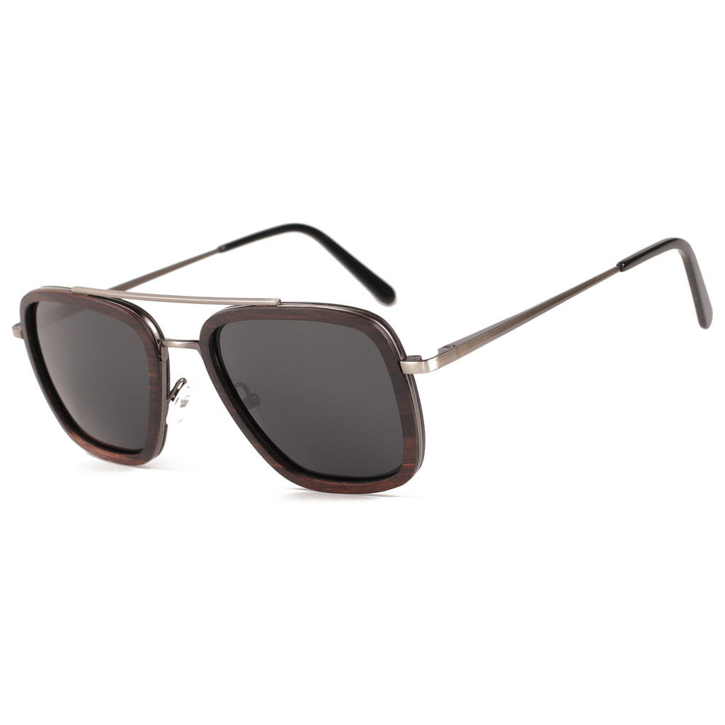 Max - Metal & Wood Sunglasses