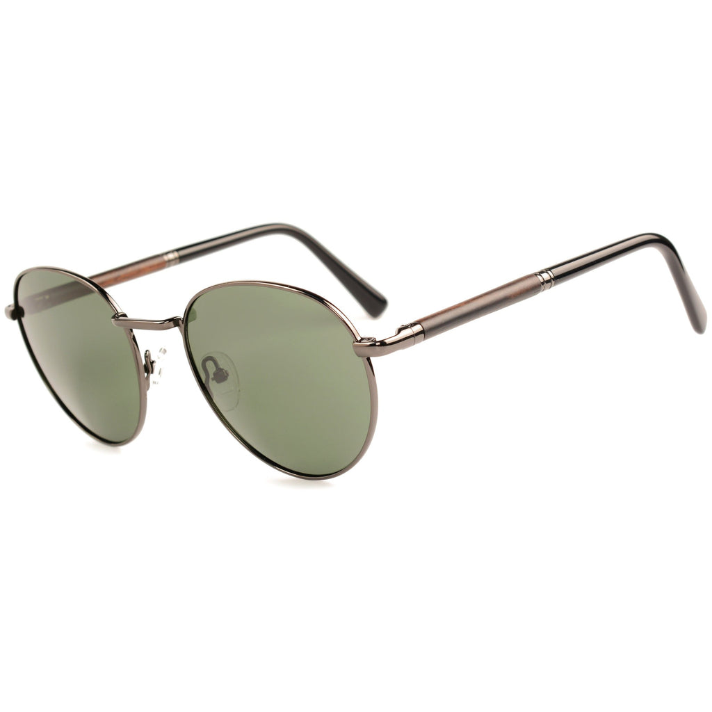 Sloan - Monel & Wood Sunglasses